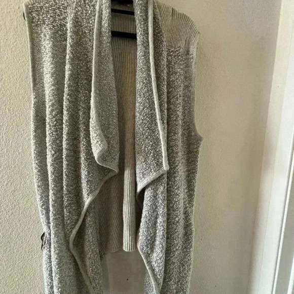 Say What? Gray sweater jacket vest - Picture 1 of 4